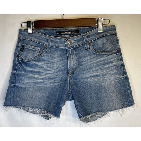 Big Star Womens 1974 Hazel Mid Rise Boot Jeans Cut-off Size 28 - Picture 1 of 10